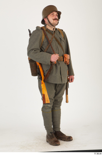  Austria-Hungary army uniform World War I. ver.1 - poses army poses with gun soldier standing uniform whole body 0008.jpg